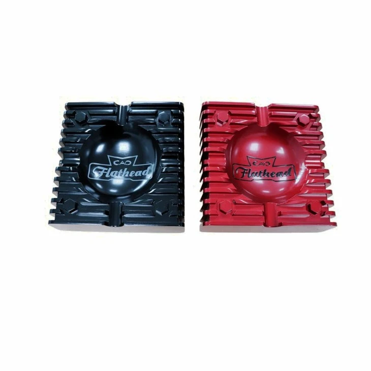 Custom Cigar Accessories Aluminum Luxury Office Ashtray Metal Cigar Ashtray