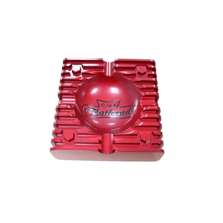 Custom Cigar Accessories Aluminum Luxury Office Ashtray Metal Cigar Ashtray